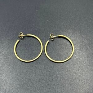 14k Yellow Gold Classic Timeless Versatile Pierced Hoop Earrings 30mm, 1.7 grams